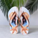 Chinelo Feminino Estampado para Praia LIRASOL Estilo Tropical Tendência Verão 2025