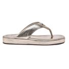 Chinelo Feminino Flatform Asa Delta Via Marte Dourado Metalizado