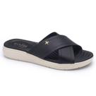 Chinelo Feminino Flatform Slide Preto Softli 10500.10503 Chinelo Feminino Flatform Slide Preto Softli 10500.10503
