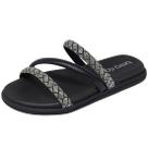 Chinelo Feminino Flatform Tira Strass Geométricas Beira Rio