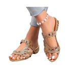 Chinelo Feminino Grande Com Strass, Sandália De Praia De Salto Alto, Moda Verão 2024