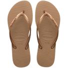 Chinelo Feminino Havaianas Slim Logo Metallic Bronze - 4119