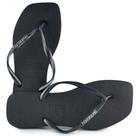 Chinelo Feminino Havaianas SLIM SQUARE LOGO MET