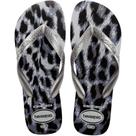 Chinelo Feminino Havaianas Top Animals Cinza Prata