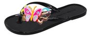 Chinelo Feminino Infantil Borboleta rasteirinha confortável antiderrapante Miss Miss Ref 20020 Chinelo Feminino Infantil Borboleta rasteirinha confortável antiderrapante Miss Miss Ref 20020