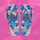 Chinelo Feminino Infantil Stitch PVC Confortável Lilo Stitch