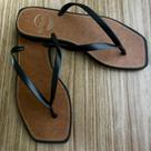 Chinelo Feminino Liso Conforto Quadrado Leve Estilo Art Griffe Moda