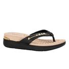 Chinelo Feminino Modare Preto De Dedo Brilho Confortável