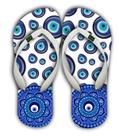 Chinelo Feminino Modelo Adulto Estampado Olho Grego Delicado Moderno Leve e Confortável