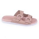 Chinelo feminino Moleca 5470.103 slip on fivela grossa