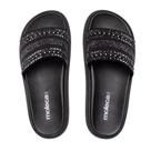 Chinelo Feminino Moleca Flatform Slide Pedrarias Preto Chinelo Feminino Moleca Flatform Slide Pedrarias Preto