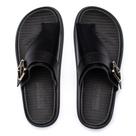 Chinelo Feminino Moleca Slide Flatform Croco Preto