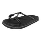 Chinelo Feminino Papete Conforto Brilho Flatform Moleca