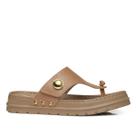 Chinelo Feminino Pegada Couro Tira Aderente 234702