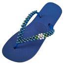 Chinelo feminino perolado - Azul