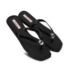 Chinelo Feminino Personalizado Boton Brilho Sandalia de dedo Adulto Confortavel Antiderrapante