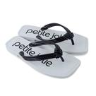 Chinelo Feminino Petite Jolie J-Lastic Preto e Branco PJ6475