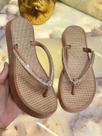 Chinelo Feminino Plataforma Com Tiras Em Strass Rose