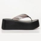 Chinelo Feminino Plataforma Plus II Preto Translúcido Petite Jolie PJ7703
