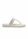 Chinelo Feminino Rasteira com Tachas Confortável Solado Alto Antiderrapante Sandália Casual Moda Verão -