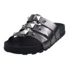 Chinelo Feminino Rasteiro Slide Pins Casual Moleca
