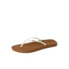 Chinelo Feminino REEF Cushion Slim Branco e Marrom Tamanho 36