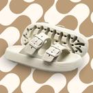 Chinelo Feminino Slide Duas Tiras com Fivela Ajustável 34 a 39