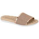 Chinelo Feminino Slide Glam Ouro Rosado Beira Rio 8360.353