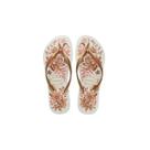 Chinelo Feminino Slim Floral Organic 022482 Cor:BrancoTamanho:34