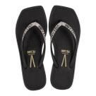 Chinelo Feminino Tira De Dedo Quadrado Strass Verão Vizzano
