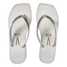 Chinelo Feminino Tira De Dedo Quadrado Strass Verão Vizzano