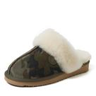 Chinelo Fireside da Dearfoams Sydney com Pele de Carneiro Camuflado 9,5