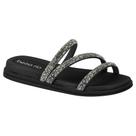 Chinelo Flatform Brilho Preto Grafite Aurora Boreal Beira Rio 8488.108