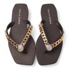 Chinelo Giulia Domna Emborrachado Corrente Strass Chinelo Giulia Domna Emborrachado Corrente Strass