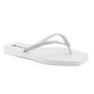 Chinelo Glitter Bico Quadrado Branco Ramarim