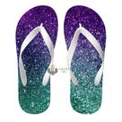 Chinelo Glitter roxo verde