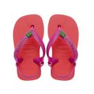 Chinelo Havaianas Baby Brasil Logo - Coral/Rosa Tamanho:22Cor:RosaGênero:Infantil