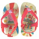 Chinelo Havaianas Baby Peppa Pig Original Infantil Elástico Conforto Licenciado Cor:Buttercream/CoralTamanho:21
