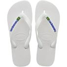 Chinelo Havaianas Brasil Logo Adulto Masculino Branco