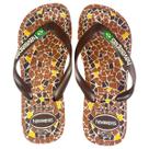Chinelo Havaianas Brasil Logo Caquinhos Original Lançamento Cor:CaféTamanho:33/34