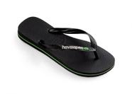 Chinelo Havaianas Brasil Logo Unissex Original Preto