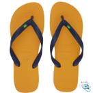 Chinelo Havaianas Brasil Unissex Bandeirinha Original Classico Cor:Amarelo Pop/MarinhoTamanho:41/42
