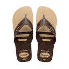 Chinelo Havaianas City Basic - Café/Dourado Tamanho:41/42Cor:MarromGênero:Masculino
