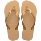 Chinelo Havaianas Dourado Top Logo Metálico 0570
