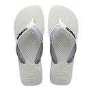 Chinelo Havaianas Dual Branco e Cinza Gelo