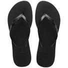 Chinelo Havaianas Feminina Fantasia Lisa com Tira Fina Nova Coleção Original Preto