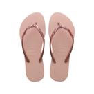 Chinelo Havaianas Feminina Slim Glitter Ballet Rose Gold Original Confortável