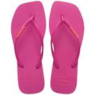 Chinelo Havaianas Feminino Adulto Slim Square Logo Pop Up Cor:RosaTamanho:33/34 Chinelo Havaianas Feminino Adulto Slim Square Logo Pop Up Cor:RosaTamanho:33/34