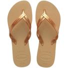 Chinelo Havaianas Feminino Elegance 35/36 Dourada PAR