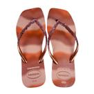 Chinelo Havaianas Feminino Slim Square Glitter Party Original Cor:RosaTamanho:35/36